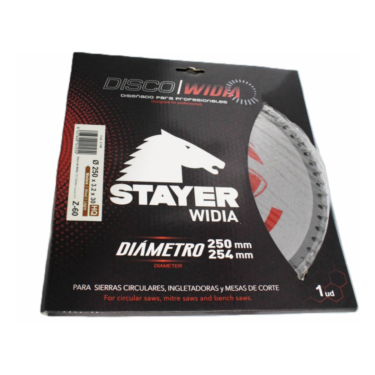 DISQUE WIDIA Ø250X30 Z60 AVEC DENTS ATB HAUTE QUALITE HQ POUR LA COUP